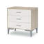 Table de chevet 3 tiroirs blanche Darton