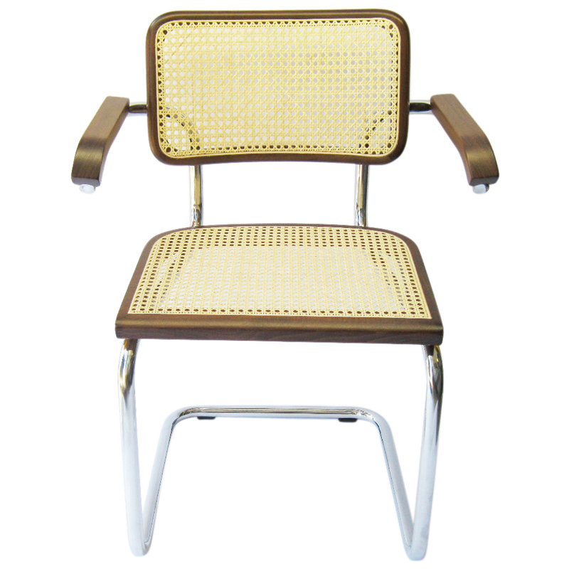 Cesca Cane Dining Arm Chair Armchair, Walnut