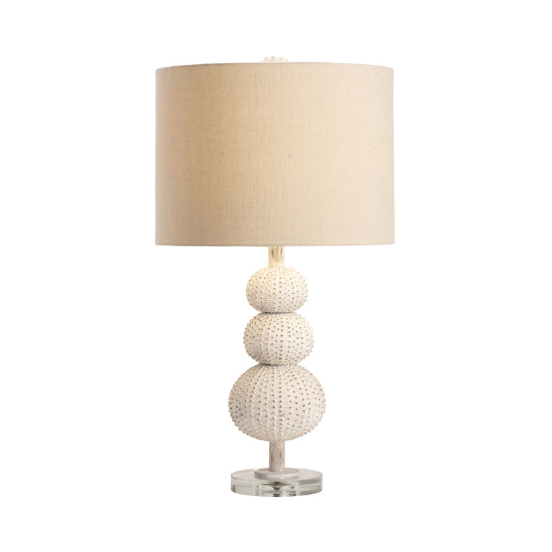 28" Resin Table Lamp With Oatmeal Shade
