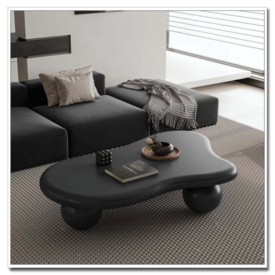 Table basse en forme de nuage, table basse avec 3 pieds sphériques pour le salon