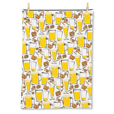 Beer & Pretzels Tea Towel