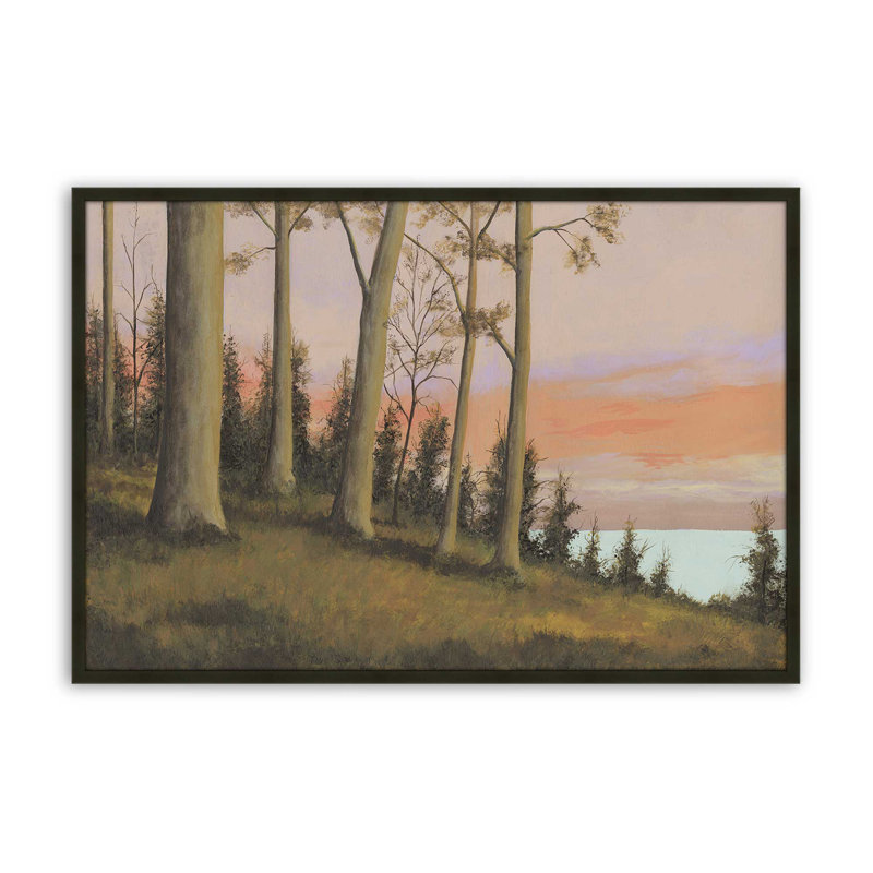 «Télécommande Lakeshore II» par Michael Willett, reproduction d'art, Impression sur cadre ouvert sans papier mat, Noir