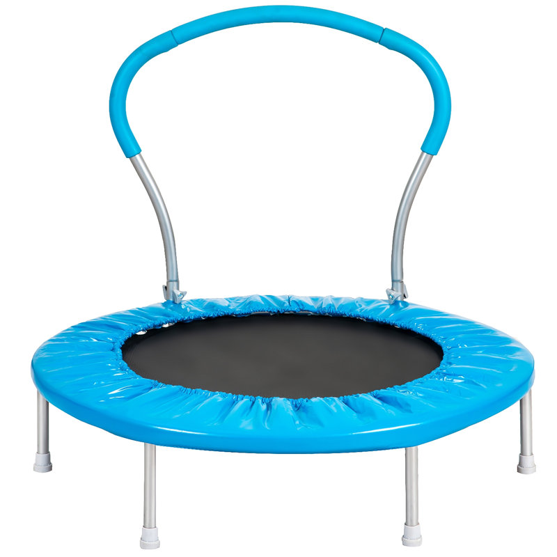 TRAMPOLINE AVEC POIGNÉE (BL) - MÉTAL, Bleu
