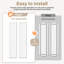  No Assembly Panels, Bi-fold Barn Door White Prime Solid Manufactured Wood Interior Closet Doors with Hardware Kit-98430417-126594006