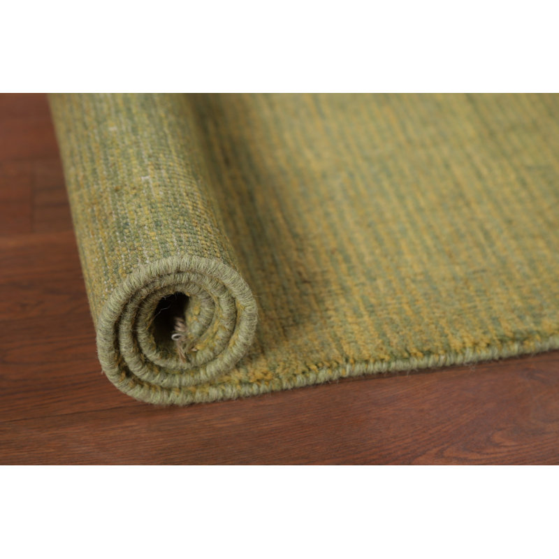 Tapis oriental jaune et vert Gabbeh 2x3