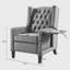 Fauteuil inclinable manuel à oreilles réglable. avec table d'appoint pliable, ports de chargement USB, chaises inclinables modernes confortables pour le salon, la chambre à coucher, le dortoir, le bureau-361633936