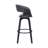 Chagnon Swivel Counter or Bar Height Bar Stool with Arms and Open Back in Faux Leather, Wood-118320594-118320595-118320593