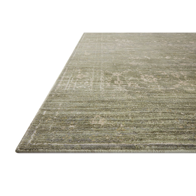 Gertwin Oriental Machine Woven Polypropylene/Polyester Area Rug in Gray/Beige, Square 1'6"