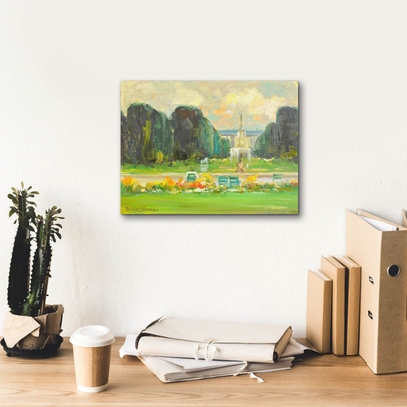  «Italian Gardens» par Allayn Stevens, art mural sur toile, 16 po x 12 po, H 12 po x l 16 po