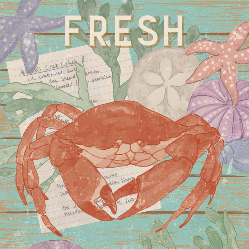 Fresh Seafood I by Leslie Mark - Wrapped Canvas Print, 91cm H x 91cm W