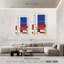 Impression géométrique sur toile géométrique Mondrian II-92833404