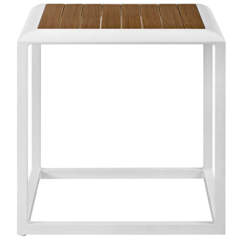 Saieman Side Table, Natural/White