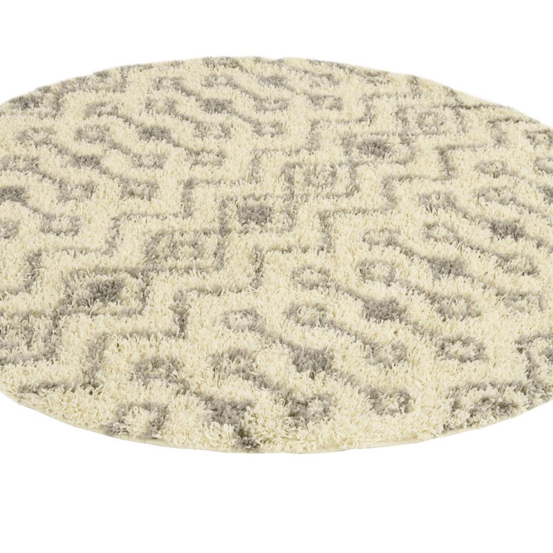 Birte Geometric Indoor Rug, Round 6'1"