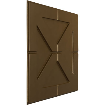 Panneau mural 3D décoratif Xander EnduraWall 19 x 8 po x H 19 5/8 po, bronze champagne métallique (couvre 2,67 pieds carrés)