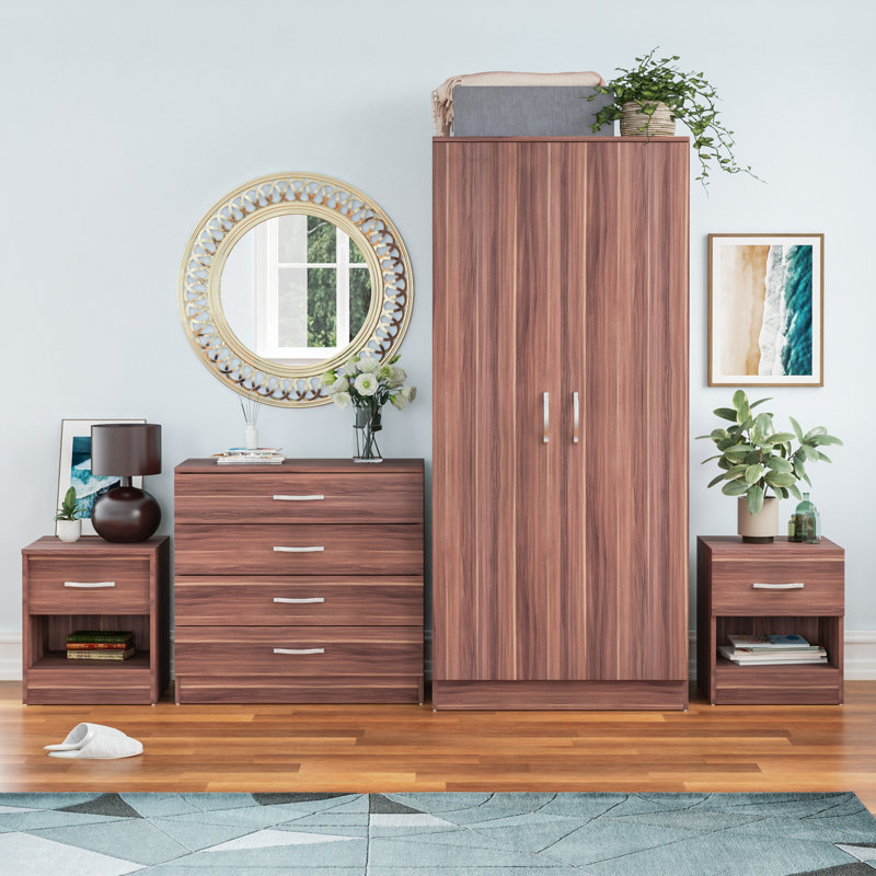 Maybery Piece Bedroom Set, Walnut