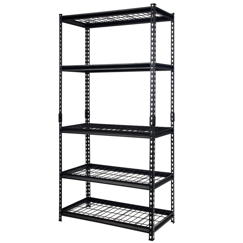 Pachira Shelf Steel Shelving for Organizing, Black