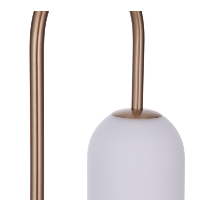 Luminaire suspendu unique à 1 lumière Poulos, Laiton satiné