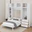 Lit escamotable double avec casiers et armoires