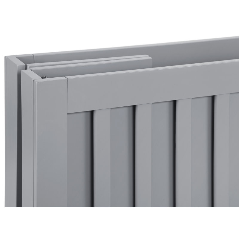 Maki 2-in-1 Convertible Portable Crib, Gray