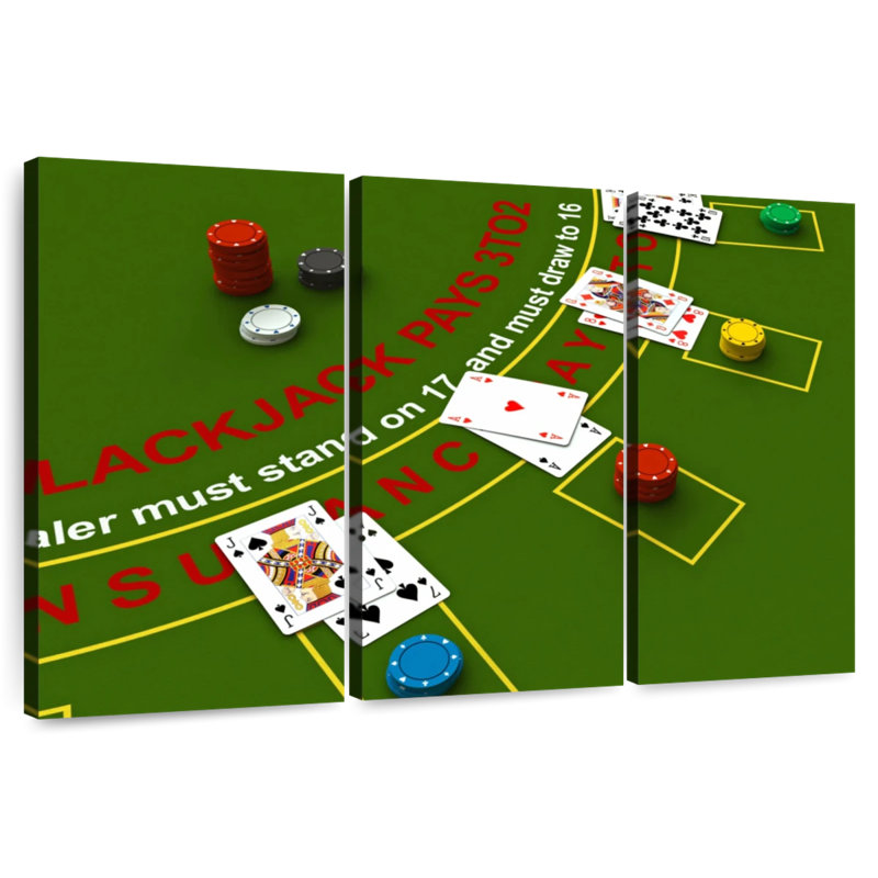 Senne A Game Of Blackjack, 48" H x 74" W