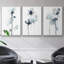 «AU CH Midnight Blossoms I», ensemble de 3 reproductions encadrées sur toile-97945847-97945849