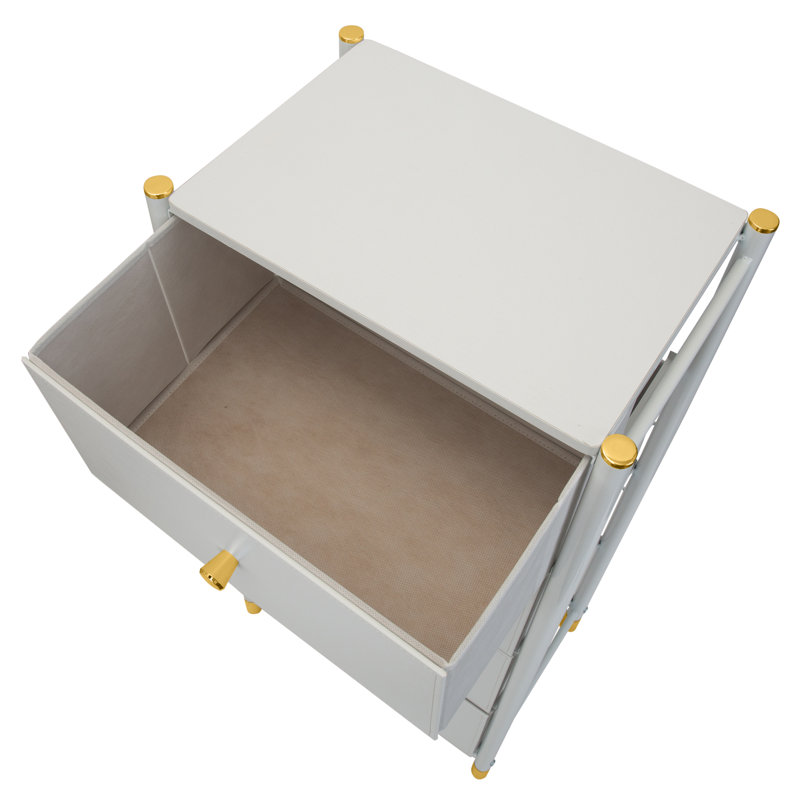 Commode 4 tiroirs Naaz, Blanc