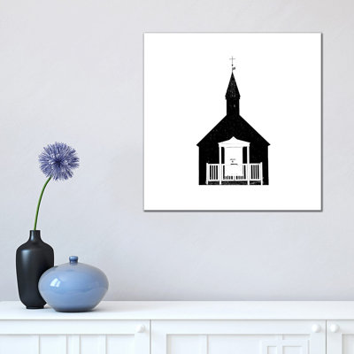 Black Church III Iceland Budir Square by Monika Strigel - Wrapped Canvas Print