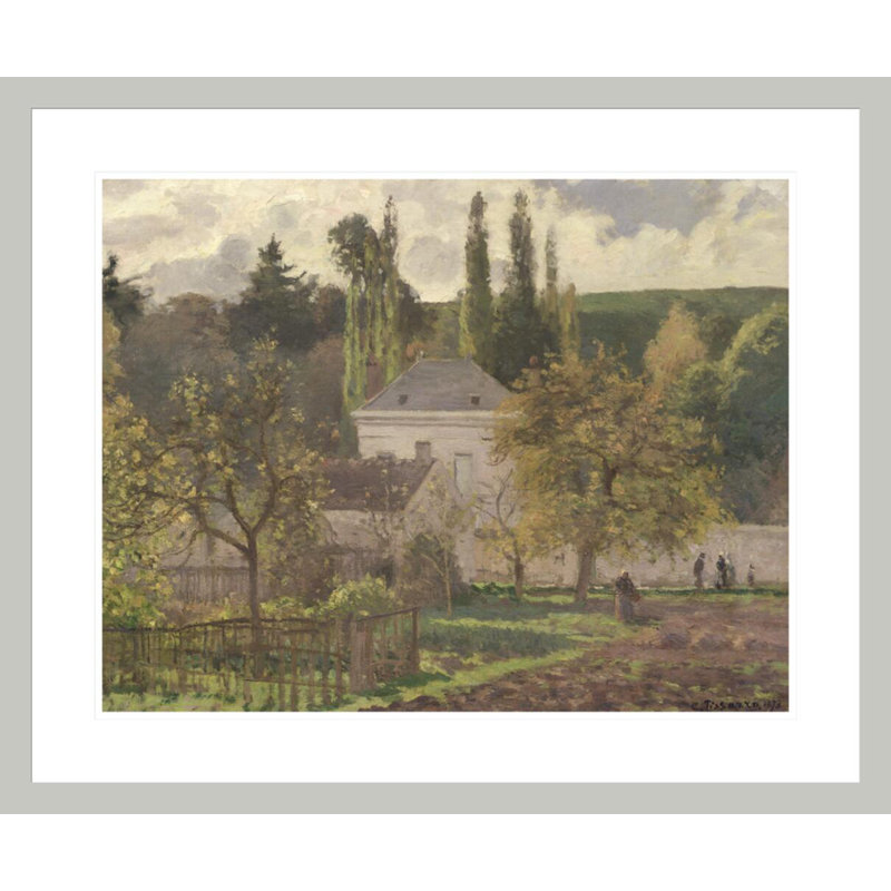 «House in the Hermitage Pontoise» par Camille Pissarro, impression giclée sur cadre, 23.5" H x 28.44" W