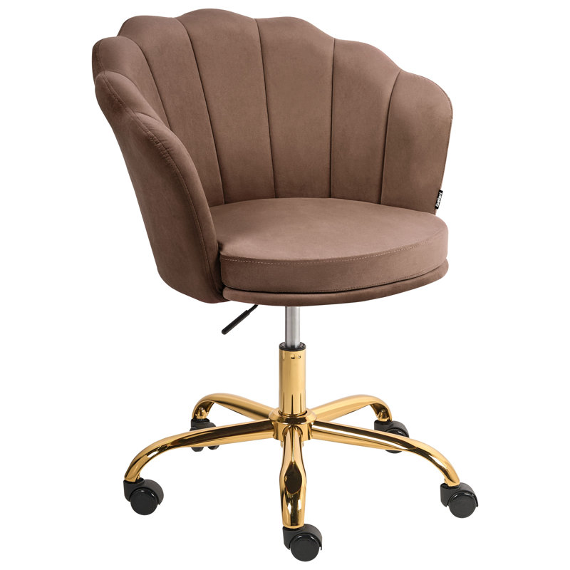 Velvet Office Chair, Brown