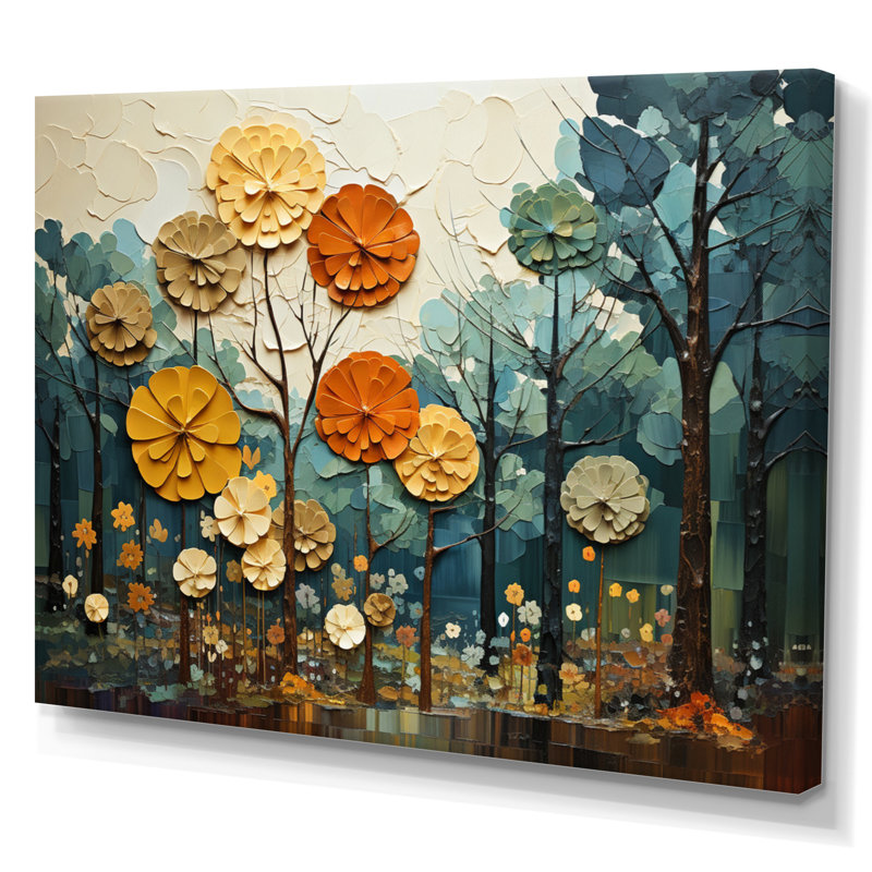 «Martene Forest Majestic Forest Collage I», reproduction, 30" H x 40" W, Toile tendue