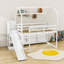 Lit mezzanine simple Amrina avec glissoire et tablettes de rangement-314850967