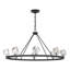 Gatsby 8 - Light Unique Wagon Wheel Chandelier with Crystal Accents-66049719