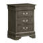 Charmante table de chevet traditionnelle grise-103129656