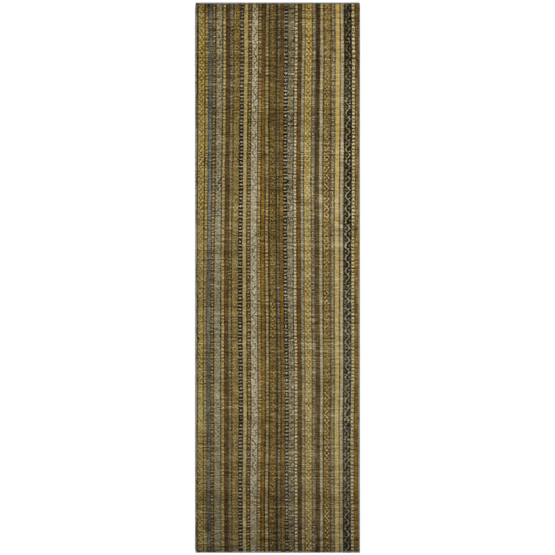 Premium Machine Washable Baford AMF1654 Stripes Rug, Runner 2'3" x 7'6"
