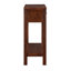 Console 52 po avec 3 tiroirs et bord festonné, table de canapé avec pieds en bois massif pour l'entrée ou le salon, espresso-341091428