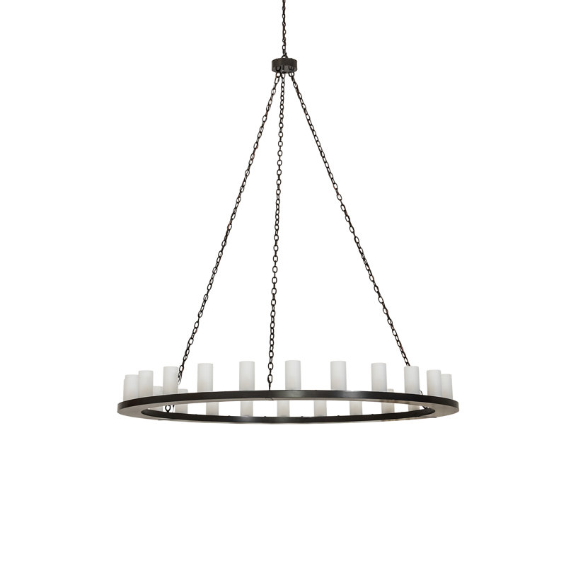 24 - Light Wagon Wheel Chandelier