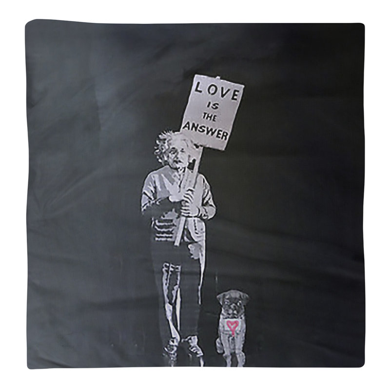 Banksy Graffiti No Pattern Square Napkin, 10" x 10", Cotton Twill