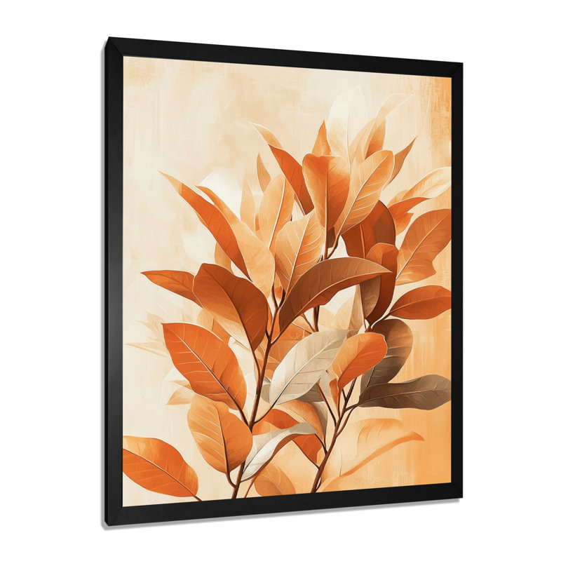 Skyler - impression sur toile florale, Black, 20" H x 12" W, Reproduction encadrée d'une seule photo