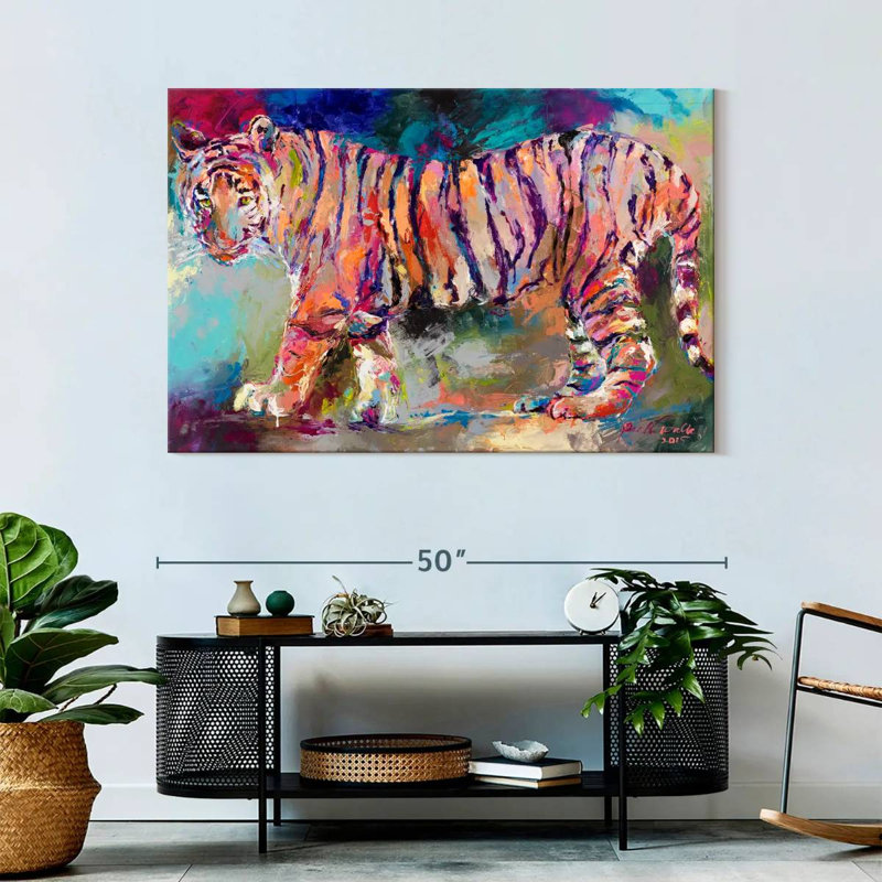 Tigre royal du Bengale sur toile, H 32 po x l 48 po x P 1,25 po