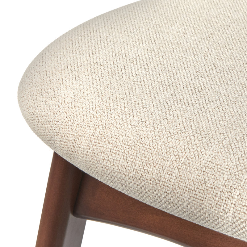 Brunehilde Side Chair, Walnut, Beige