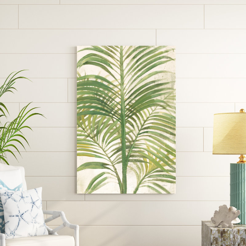 " Palms II Bright " Mixed Media Print, 48" H x 32" W x 1.25" D