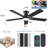 52" 5-blade Low Profile Ceiling Fans With Lights And Remote/App-1880122039