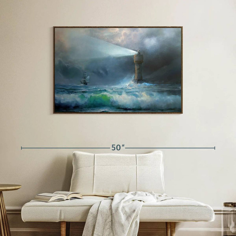 Ciel orageux, Cadre flottant noyer, 40 po x 27 po