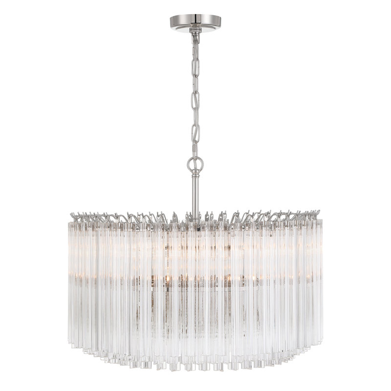 Milly 7 Light Chandelier, Nickel