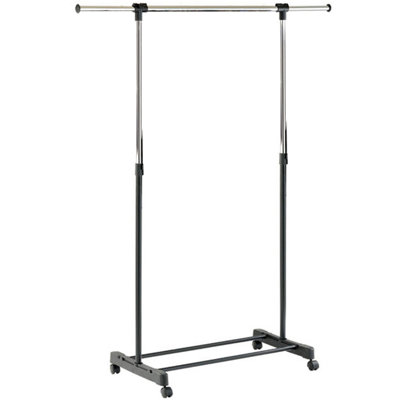 Adjustable Rolling Clothing Rack