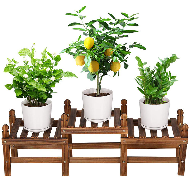 Support à fleurs en bois
