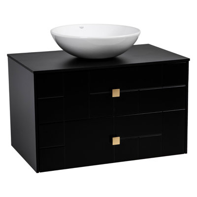 Meuble-lavabo simple 40 po avec plateau Spruha