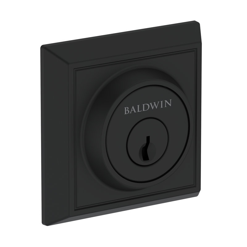 Chamfered Square Deadbolt Single Cylinder Deadbolt in Satin Nickel, Matte Black