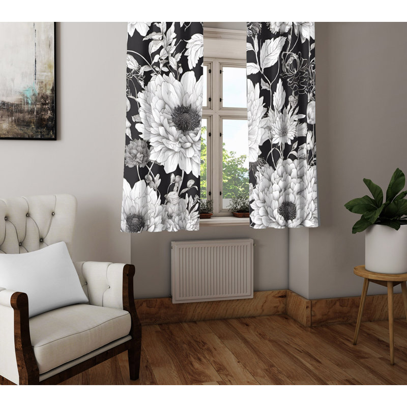 Semi Sheer Curtain Pair, 40" W x 52" L