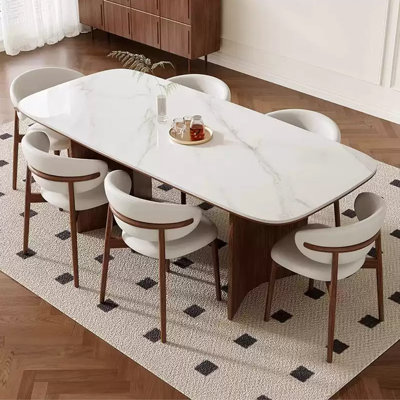 Combinaison de table et de chaises en bois franc français
